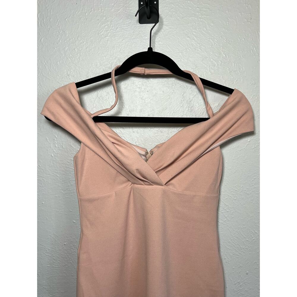 Nookie Blush Pink Off-Shoulder Midi Dress - Picture 3 of 8